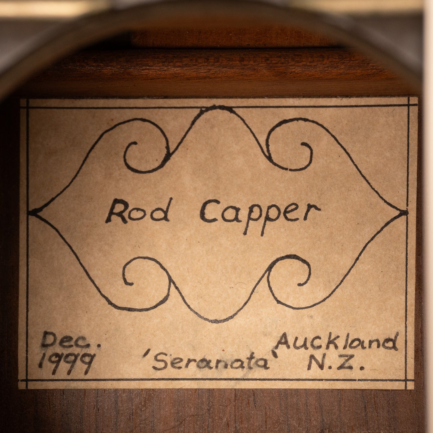 1999 Rod Capper "Serenata" Classical Guitar -  Made in Auckland